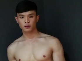 Asian boy photoshoot and cumshot