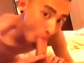 Chinese cute dude sucking dick