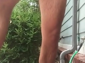 shaved hot cock teen outside shower naked spy