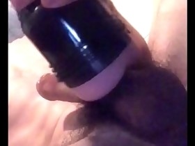 Huge Young Cock Jerked and Creampie into Asshole Fleshlight