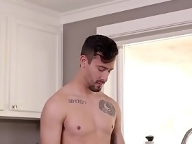 Home alone young twinks fucking anal in the kitchen