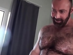 Ripped bear drilling tight butthole